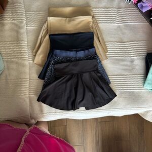 Old Navy Tan, Navy, and Black Girls Skorts Set